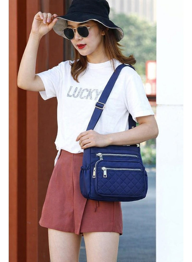 MXM Women Crossbody Shoulder Bag, Waterproof Nylon Handbag, Messenger Carryall Purse for Girls  (Blue) - Image 3